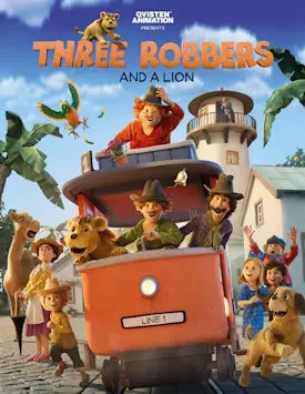 Три разбойника и лев